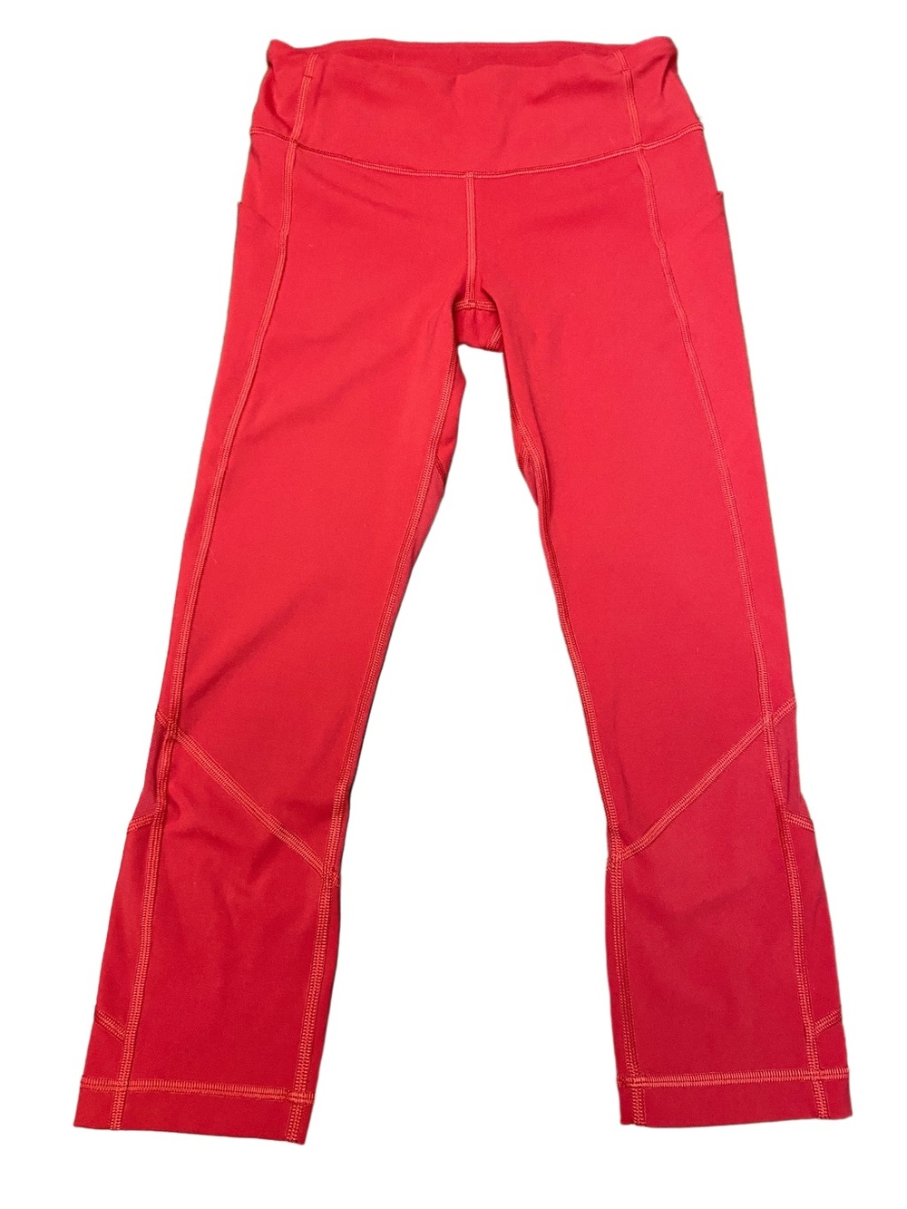 Lululemon Fast and Free High-Rise Crop Leggings 21” with
5 Pockets Red Size 4 - Picture 8 of 11